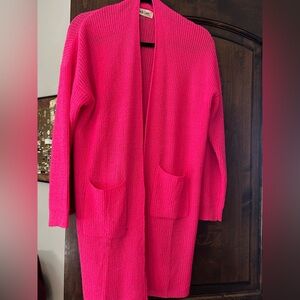 Peach Love California Vibrant Pink Sweater